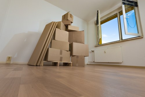 Customer choosing secure payment options for a man and van move
