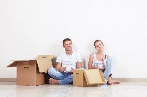 Office furniture pick-up in Kingstonuponthames during a commercial clearance