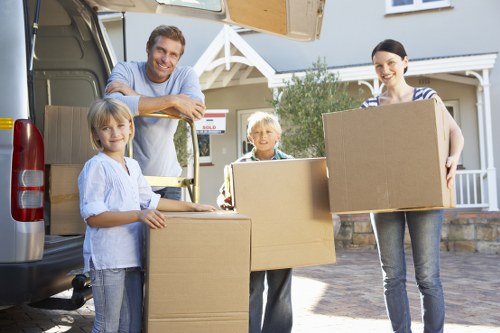 Removal van parked for a residential move in Kingston