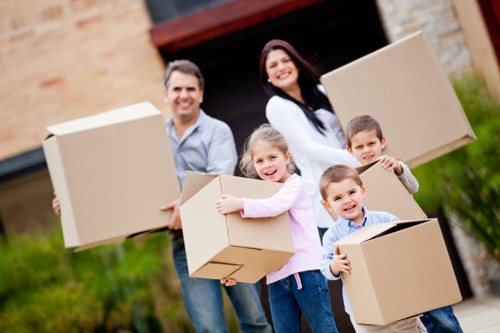 Commercial movers transporting office equipment in Kingston upon Thames