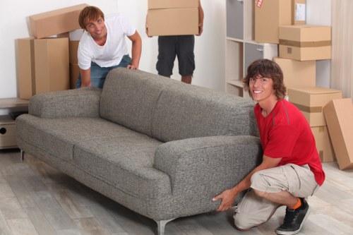 Home removal service preparing furniture for transport in Kingston upon Thames