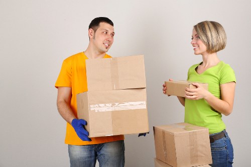 Local movers packing household items for a Kingstonuponthames home relocation